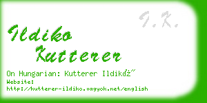 ildiko kutterer business card